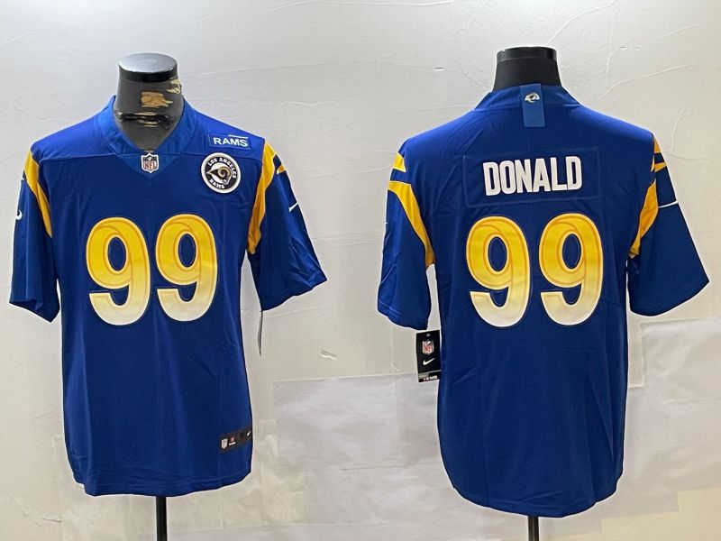 Men Los Angeles Rams #99 Donald Blue 2024 Nike Vapor Limited NFL Jersey style 2->new york mets->MLB Jersey